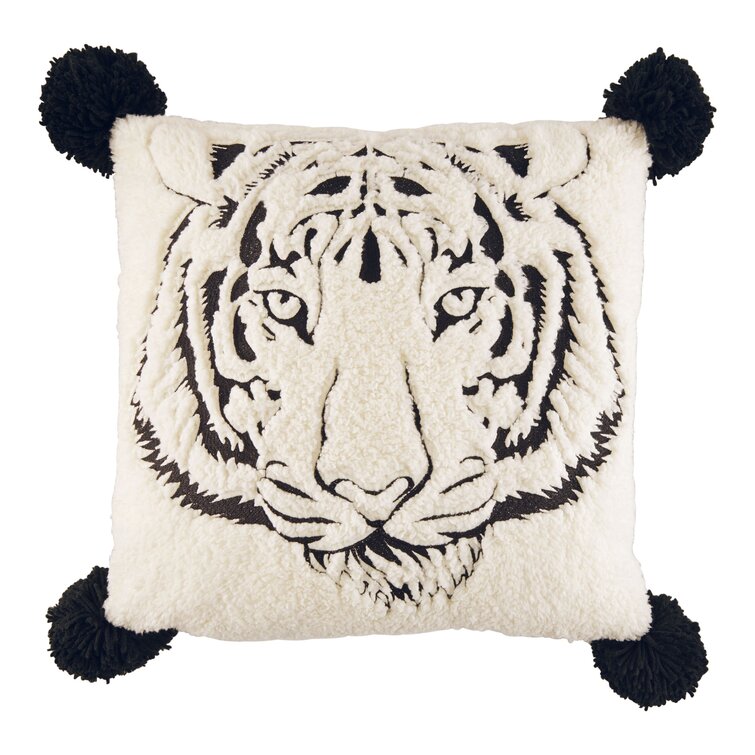 White tiger clearance pillow